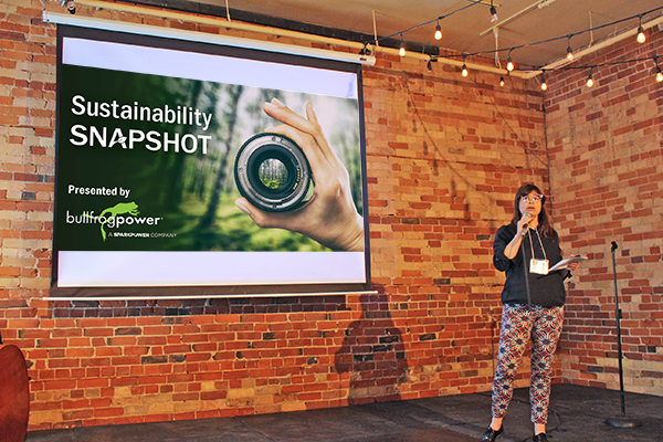 Speaker at Bullfrog Power Sustainability Snapshot event