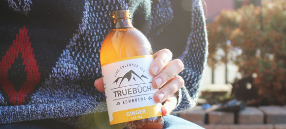 Bottle of True Buch kombucha